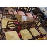 Two Regency mahogany dining chairs,