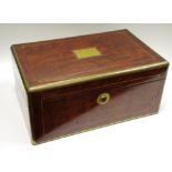 A 19th century brass bound writing box