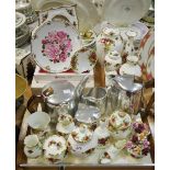 Royal Albert Old Country Roses pattern baluster shaped jar & cover, a boxed photo frame,