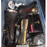 Cycling - various saddles, spokes, inner tubes, accessories,