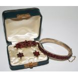 An Austrian suite of garnet jewellery c.1910.