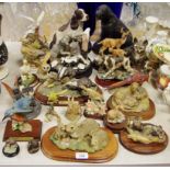 Resin animal figure groups by Leonardo, Juliana Collection etc.