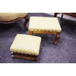 Two Victorian foot stools