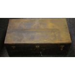An early 20th century military trunk marked ' CAPT. H.G.