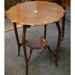 An Edwardian oak hall table
