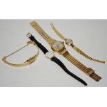 Watches- a 9ct gold cased Everite, a 9ct gold cased Sovereign, a Seiko,