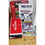 Sporting memorabilia - Manchester United fanzines; books; badges; membership packs;