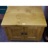 A Fox Country Furniture pollarded oak entertainment centre stand, rectangular top,