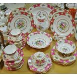A Royal Albert Lady Carlyle tea ware including teapot, cups and saucers, tea plates,