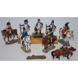 Lead figures - Del Prado including Wellington at Salamanca, 1812, Marshal Rey, Russia, 1812,