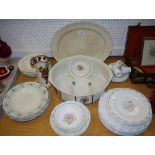A Royal Doulton Sir Toby Belch jug; Royal Doulton Woodland pattern soup bowls,