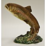 A Beswick model of a leaping trout,