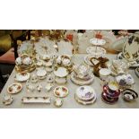 Royal Albert Old country roses tea and other ware including teapot, milk and sugar,