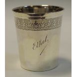 A 19th century French silver beaker