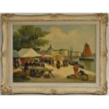 Demester (French School, early to mid 20th century) La Marche, Concarneau, signed, oil on canvas,