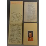 Sporting Interest - Football Autographs 1935-36 season, Blackpool F C,