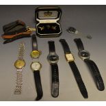 Watches - a gentleman's Seiko watch; other fashion watches, cufflink set,