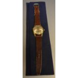 A vintage 1960's gentlemans Rotary 9ct gold cased dress wristwatch, London 1967, silvered dial,