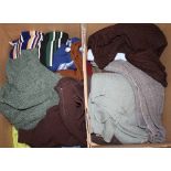 A large quantity of vintage knitwear, mainly mid 20th century, men's and women's jumpers, cardigans,