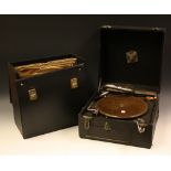 A Vocalion portable gramophone player,