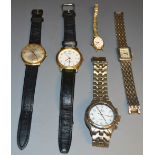 A lady's silver wristwatch; a lady's Rotary watch; others, gentlemen's Accurist, Lorus,