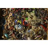 Costume Jewellery - a large quantity of vintage and retro beads, bracelets, bangles, necklaces,