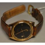 A vintage Favre-Leuba Geneve Harpoon day/date wristwatch