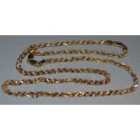 An Italian bi-colour gold necklace and bracelet,