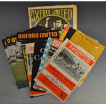 A collection of football programs, mainly Oxford United 1971 and later; others, Southampton FC,