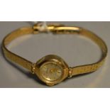 A lady's Rotary 9ct gold watch and strap,