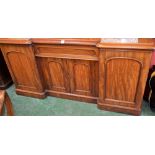 A Victorian mahogany inverted break centre sideboard,