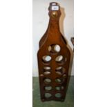 A floor standing wine rack, 91.