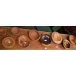 Hand turned wooden bowls in a variety of rare and exotic woods including huon pine, cocobola,