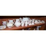 A Royal Crown Derby Posies pattern teapot, large size; other Derby Posies pattern,
