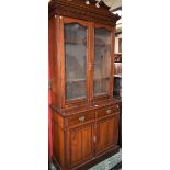 An early 20th century mahogany library bookcase,