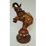 Indian Art - a tourist wooden model of a jeweled elephant ***PLEASE NOTE THERE IS NO BUYER'S