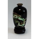 A Japanese cloisonné miniature dragon vase, 10.