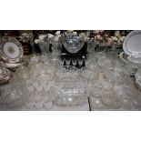 Glassware - a Royal Doulton cut glass crystal bowl,