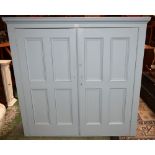 A Country house painted pine housekeeper's cupboard,