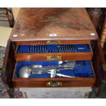 A Victorian mahogany canteen chest,