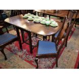 A 20th century mahogany gateleg dining table,