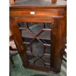 A George III style mahogany corner display cabinet, 110.