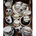 A Royal Albert part coffee set, comprising cups, saucers, side plates,