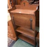 An Arts and Crafts oak combination bureau and open bookcase, c.