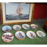 Marine Interest - a quantity of collectors plates, Clipper ships,