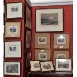 Etchings and Engravings - a collection of fifteen, including Buxton and local interest,