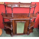 A Victorian walnut whatnot,