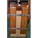 A vintage Watts Empire trouser press, with stretcher; another,