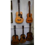 An Encore RCG50N model classical acoustic guitar;