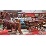 An unusual near life-size equestrian advertising display model, for a saddler or coach builder,